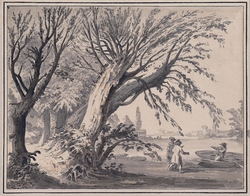Scene on the Thames with Boats and Figures