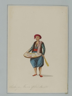 Servant bearing a present of Sweetmeats on Festival occasions -
