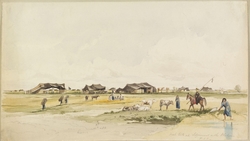 Arab tents at Ledgemeeat on the Khabour