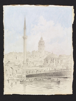 Galata. from The Golden Horn. Constantinople