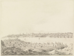 Constantinople and the Bosphorus from above Scutari