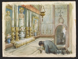 Interior of The Holy Sepulchre, - Jerusalem.
