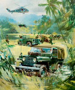 Land Rover in Jungle Action