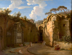 The Grotto at Pozzuoli, Italy, with Virgil's Tomb
