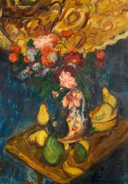 Dahlias and Pears