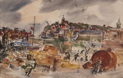 Dieppe Harbour, Rainy Morning
