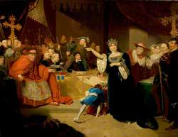 'Henry VIII', Act II, Scene 5, the Trial of Queen Katherine (The Kemble Family)