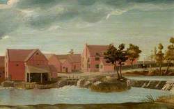 Wier and Water Mill on the River Avon, Stratford-upon-Avon, Warwickshire