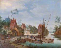 A Flemish Village: The River Landing Stage