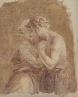 Sketch of Couple Embracing