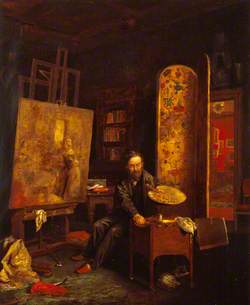 Alfred Elmore in His Studio