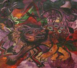 Untitled (Purple Lion)