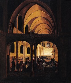 Interior of a Protestant Church During a Service