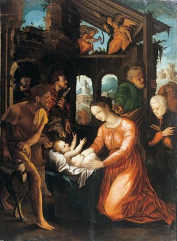 The Adoration of the Shepherds with Saint Bartholomew and Donor