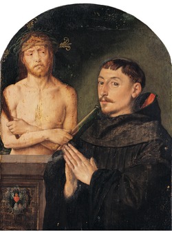 Triptych: Centre Panel: The Crucifixion with Saints and a Donor
