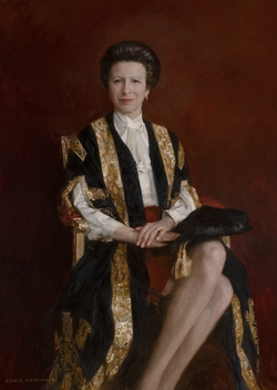 HRH the Princess Royal (Princess Anne, b.1950), Full Length, Seated, Wearing Academic Robes