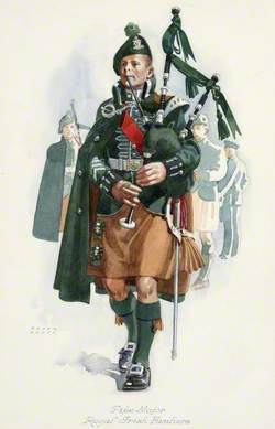 The Uniforms of the Services, Pipe Major, Royal Irish Fusilier