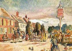 Henfield High Street, West Sussex, AD 1850