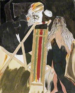 Priest, Deckchair and Distraught Woman