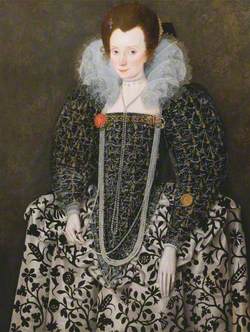 Portrait of a Woman, Traditionally Identified as Mary Clopton, born Waldegrave, of Kentwell Hall, Suffolk