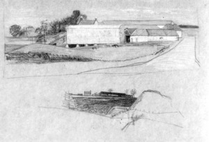 Farm Buildings - Study For 