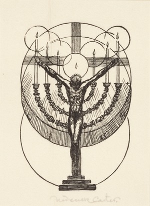 The Seven Candles - one of a set of forty two book plates