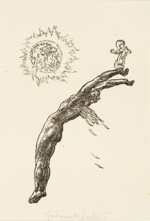 The Babe of Fire - one of a set of forty two book plates