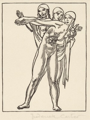 The Three Graces - one of a set of forty two book plates