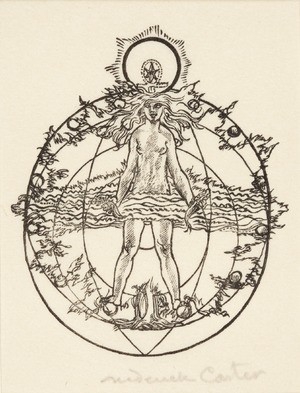 The Two Fishes - one of a set of forty two book plates