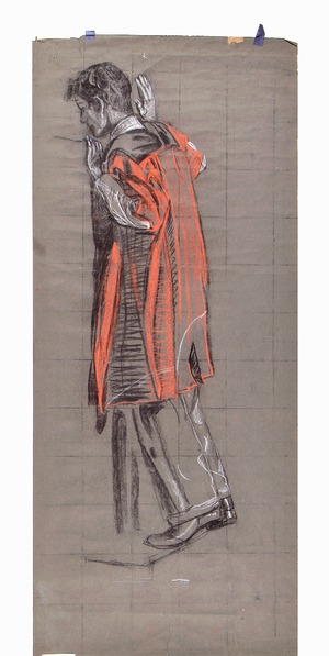 Male Figure In Rainbow - Study For The University Union Murals, Academic Panel