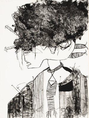 Head With Worms, In Profile