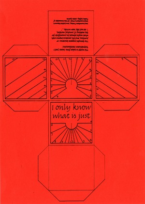 I Only Know What is Just (Make your own Sundial Cube)