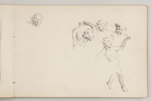 recto: Dancing Putti - Leaf from Artist's Sketchbook