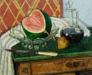 Still Life with a Melon and a Decanter