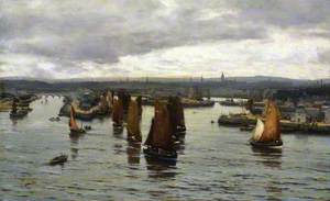 The Herring Fleet Leaving the Dee, Aberdeen