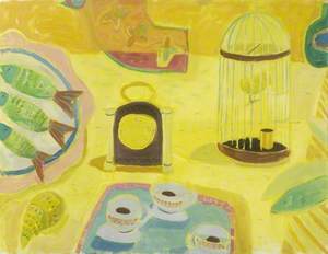 Yellow Still Life No. 4 with a Clock