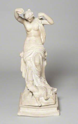 A Bacchante Diverting the Attention of a Tiger with Her Cymbals