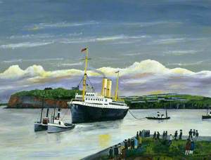 RMS 'Minnedosa' entering Cardiff Docks