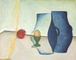Still Life with Egg and Apple
