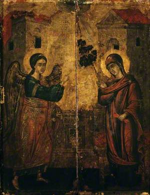Recto: Icon of The Annunciation