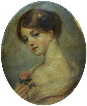 Portrait of a Girl holding a Rose