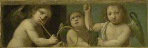 Three Putti with Musical Instruments
