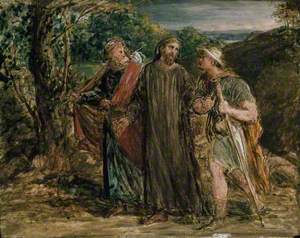 Sketch for 'Christ's Appearance to the two Disciples journeying to Emmaus'