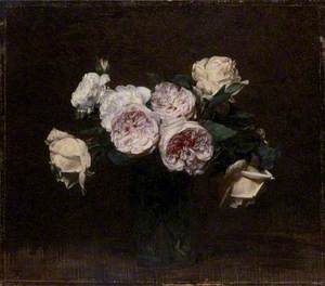 Still Life: Pink, white and yellow Roses