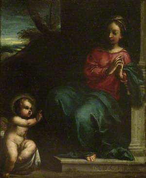 The Infant Christ blessing the Virgin