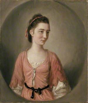 Portrait of a young Lady in a pink Dress
