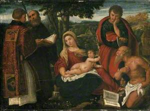 The Virgin and Child with Sts Stephen, Augustine, Jude and Jerome