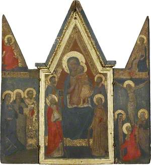 Triptych: Centre Panel: The Virgin and Child with Sts Peter, Paul, Zenobius and Catherine of Alexandria