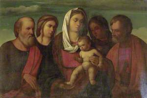 The Virgin and Child with St Peter and three unidentified Saints