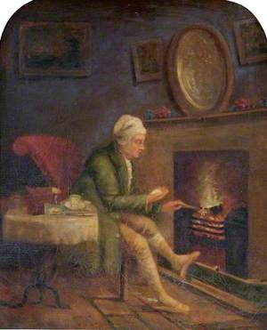 Cowper by the Fire, Boiling His Watch and Timing it with an Egg